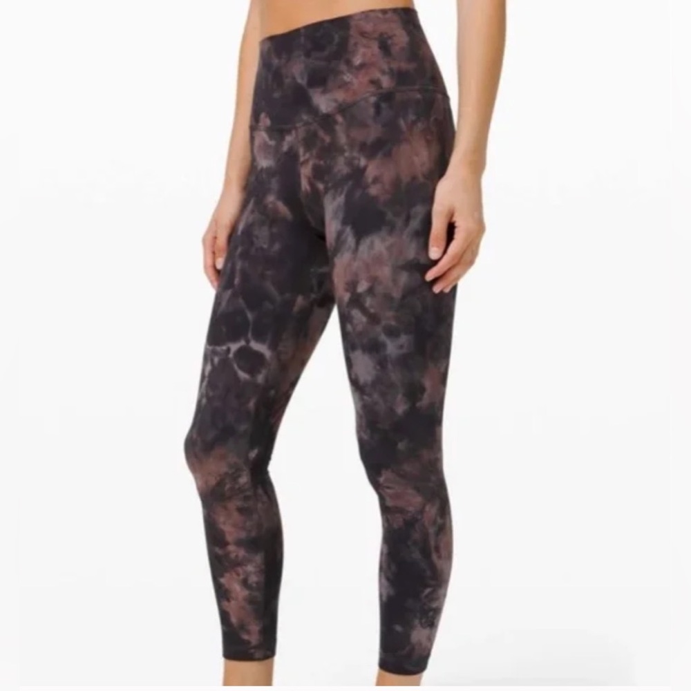 Lululemon align diamond dye size 4 25” graphite grey pink pastel